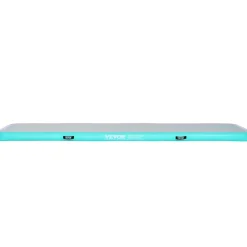 VEVOR Gymnastics Air Mat, 4 inch Thickness Inflatable Gymnastics Tumbling Mat, Tumble Track with Electric Pump, Training Mats for Home Use/Gym/Yoga/Cheerleading/Beach/Park/Water, 10 ft, Mint Green