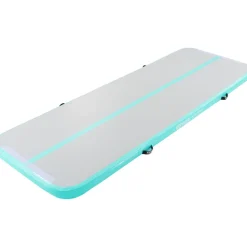 VEVOR Gymnastics Air Mat, 4 inch Thickness Inflatable Gymnastics Tumbling Mat, Tumble Track with Electric Pump, Training Mats for Home Use/Gym/Yoga/Cheerleading/Beach/Park/Water, 10 ft, Mint Green