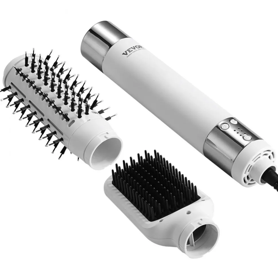VEVOR Hair Dryer Styler, Ionic Hair Dryer Brush, 110,000RPM High-Speed Hot Air Styler with Brushless Motor, Oval & Paddle Brush, Blow Dryer Brush Styling Tool for Fast Drying Volumizing Straightening