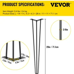 VEVOR Hairpin Table Legs 28