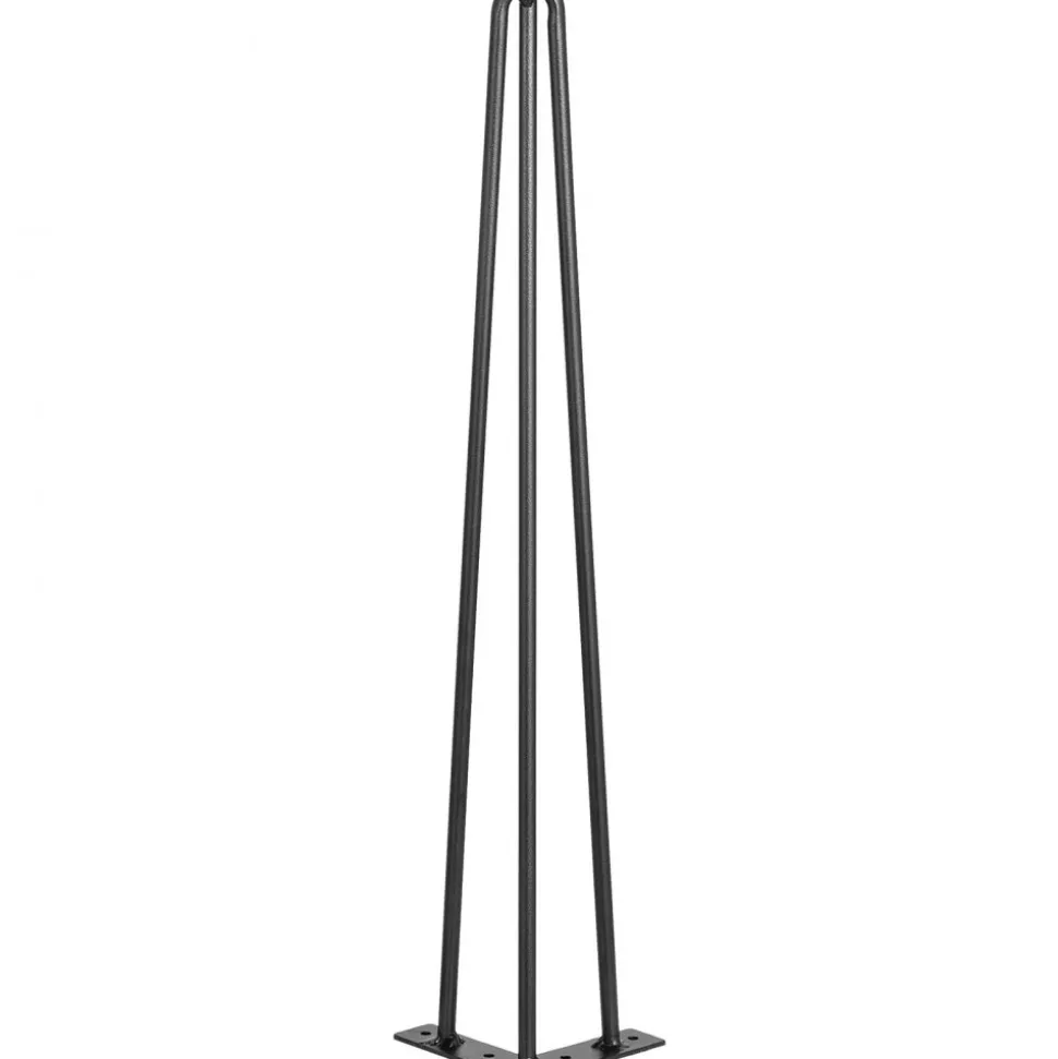 VEVOR Hairpin Table Legs 22" Black Set of 4 Desk Legs 880lbs Load Capacity (Each 220lbs) Hairpin Desk Legs 3 Rods for Bench Desk Dining End Table Chairs Carbon Steel DIY Heavy Duty Furniture Legs