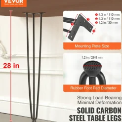 VEVOR Hairpin Table Legs 28