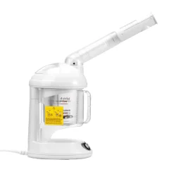 VEVOR Hair Steamer, 2-in-1 Professional Hair & Facial Steamer with Detachable Bonnet Hood, Nano Ionic & UV Ozone Face Steamer with 360° Rotatable Sprayer for Salon Spa Home Beauty