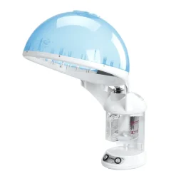 VEVOR Hair Steamer, 2-in-1 Professional Hair & Facial Steamer with Detachable Bonnet Hood, Nano Ionic & UV Ozone Face Steamer with 360° Rotatable Sprayer for Salon Spa Home Beauty