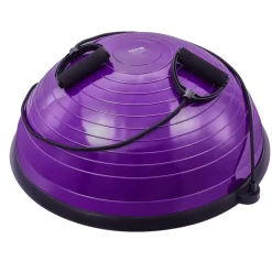 VEVOR Half Exercise Ball Trainer, 23 inch Balance Ball Trainer, 660 lbs Capacity Stability Ball, Yoga Ball with Resistance Bands and Pump, Strength Fitness Ball for Home Gym, Full Body Workouts, Blue
