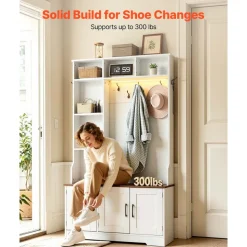 VEVOR Hall Tree with Bench and Shoe Storage, 39