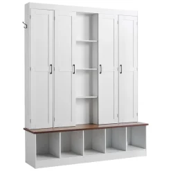 VEVOR Hall Tree with Bench and Shoe Storage, 63