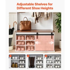 VEVOR Hall Tree with Bench and Shoe Storage, 42