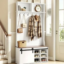VEVOR Hall Tree with Bench and Shoe Storage, 42