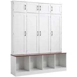 VEVOR Hall Tree with Bench and Shoe Storage, 59