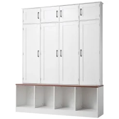 VEVOR Hall Tree with Bench and Shoe Storage, 59