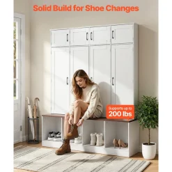 VEVOR Hall Tree with Bench and Shoe Storage, 59