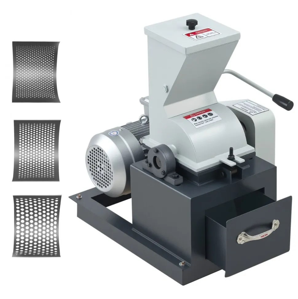 VEVOR Hammer Crusher, 2.5KW 220V Electric Rock Stone Shatter Grinder, Glass Crushing Machine with 100 to 200 kg/h Crushing Capacity, Coal Crusher Milling Machine with 0.12/0.24/0.4 inch Sieve Screens