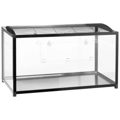 VEVOR Hamster Cage, 360° Viewing Transparent Hamster Habitats, Small Animal Cage, 37.8 x 18.5 x 21.7 in, Ventilated Pet Mouse Cages with Front Door, Portable Hamster House for Rats, Guinea Pigs