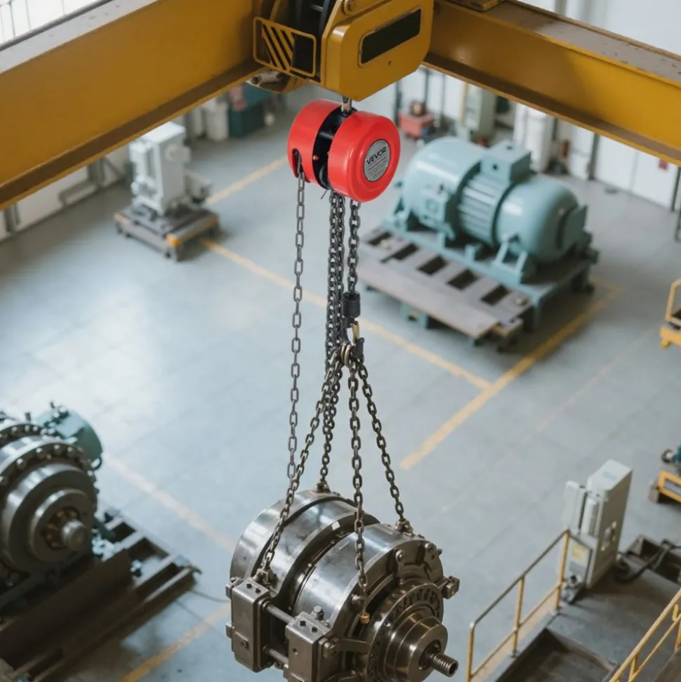 VEVOR Hand Chain Hoist, 1 Ton 2200 lbs Capacity, Manual Chain Block with Upgrade G70 Galvanized Chain, 20 ft Lifting Height, Heavy Duty Pulley Hoist for Garage Warehouse Automotive Machinery, Red