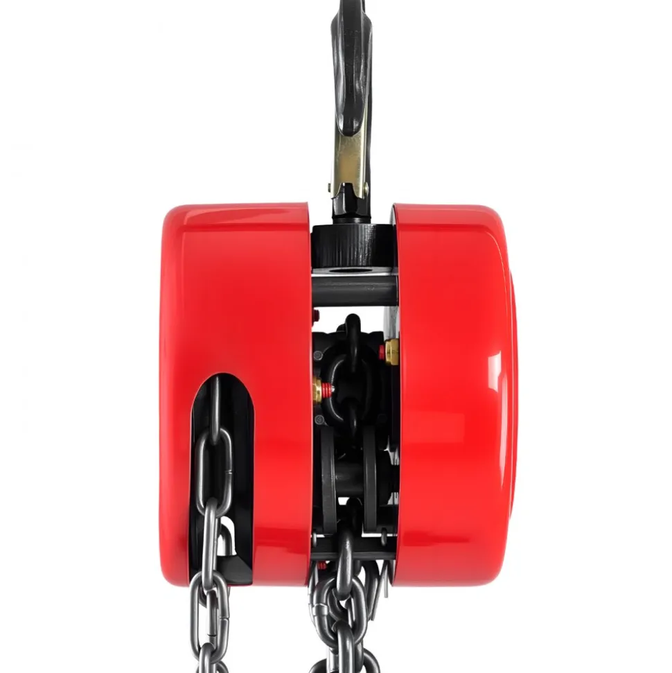VEVOR Hand Chain Hoist, 2 Ton 4400 lbs Capacity, Manual Chain Block with Upgrade G70 Galvanized Chain, 10 ft Lifting Height, Heavy Duty Pulley Hoist for Garage Warehouse Automotive Machinery, Red