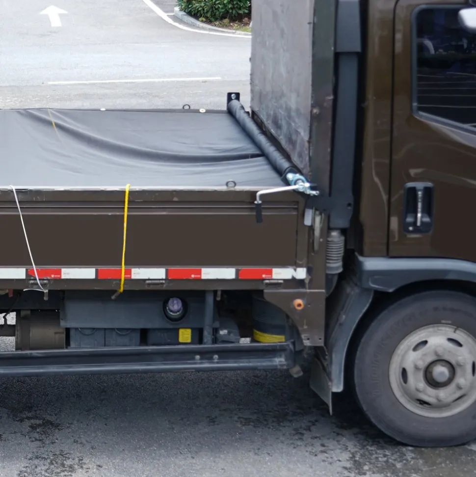VEVOR Hand Crank Tarp Roller Kit, 64" to 104" Wide, Aluminum Alloy, Manual Cab Level Dump Truck Tarp Roller with 7" Sponge-Wrapped Handle, Perfect for Dump Trucks, Trailers, Trash Haulers (No Tarp)