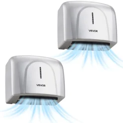 VEVOR Hand Dryer, 2 Pack 1300W Bathroom Air Hand Dryer, Automatic High Speed with HEPA Filter, Fast Drying, ABS Construction, AC110-120V Commercial Wall Mounted for Home Bathroom, Guest Room,Homestay