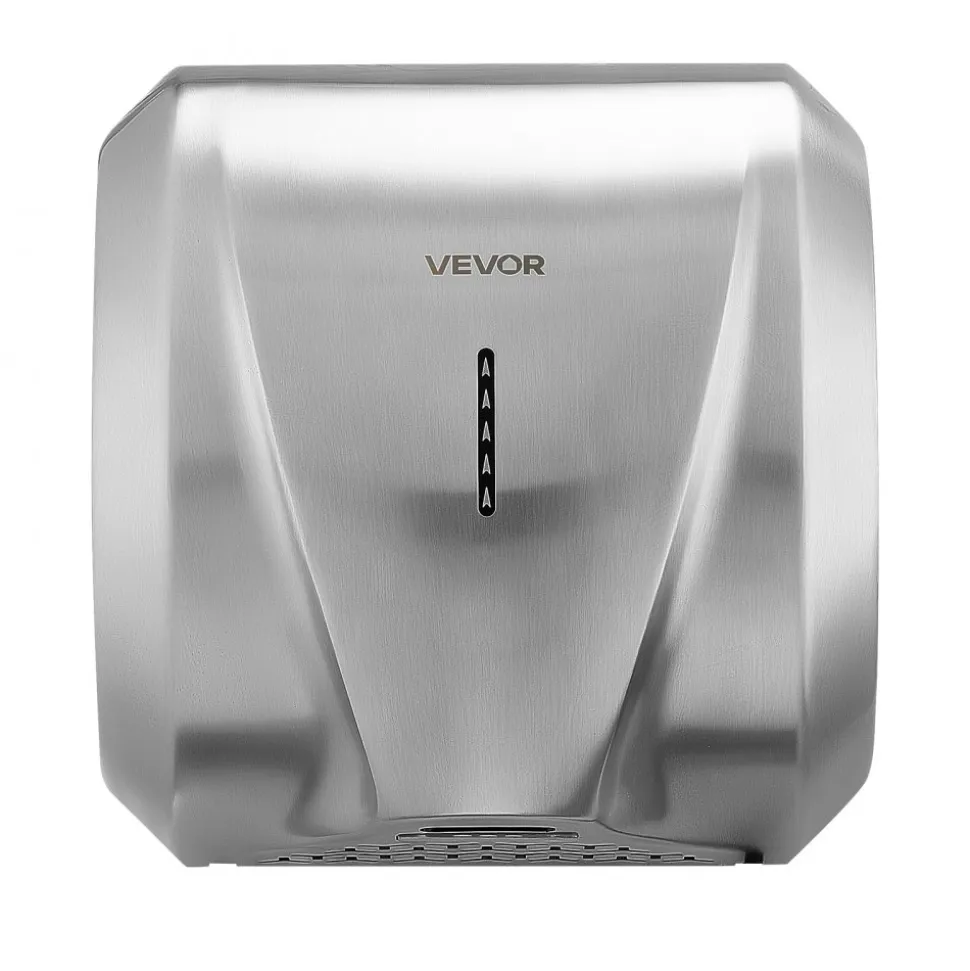 VEVOR Hand Dryer, 1800W Bathroom Air Hand Dryer, Automatic High Speed with HEPA Filter, Fast Drying, Heavy Duty Brushed Stainless Steel, AC110-120V Commercial Wall Mounted for Restroom, Hotel, Office