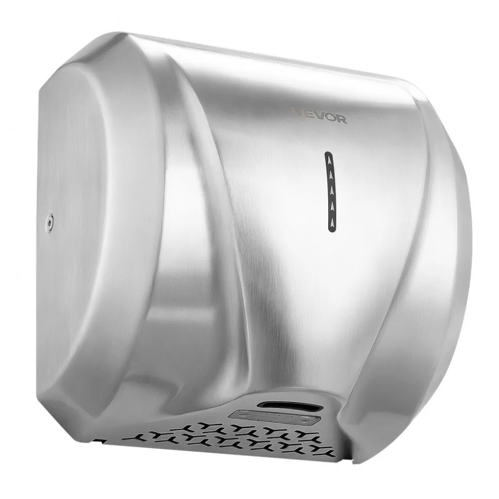 VEVOR Hand Dryer, 1800W Bathroom Air Hand Dryer, Automatic High Speed with HEPA Filter, Fast Drying, Heavy Duty Brushed Stainless Steel, AC110-120V Commercial Wall Mounted for Restroom, Hotel, Office