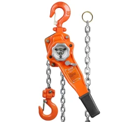 VEVOR Hand-Operated Chain Lift, 1650 lbs Load, 5ft Length, G80 Zinc-Coated Steel, Dual-Pawl Brake System, Automatic Chain Guide & Swivel Hook, Ideal for Workshops, Warehouses, and Loading Docks