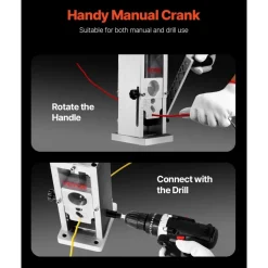 VEVOR Hand-Operated Wire Stripper, 0.06''-1.5'' Cable Removal Tool, Drill Attachment Option, Clear Depth Gauge, Lightweight Aluminum Build for Efficient Copper Scrap Processing
