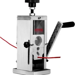 VEVOR Hand-Operated Wire Stripper, 0.06''-1.5'' Cable Removal Tool, Drill Attachment Option, Clear Depth Gauge, Lightweight Aluminum Build for Efficient Copper Scrap Processing