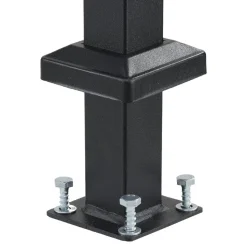 VEVOR Handrails for Outdoor Steps, 5 Step Stair Hand Rail Kit, Transitional Carbon Steel Railings with Installation Kit, Stair Rails for Seniors, Concrete Steps & Porch & Deck, Black Retro Arch