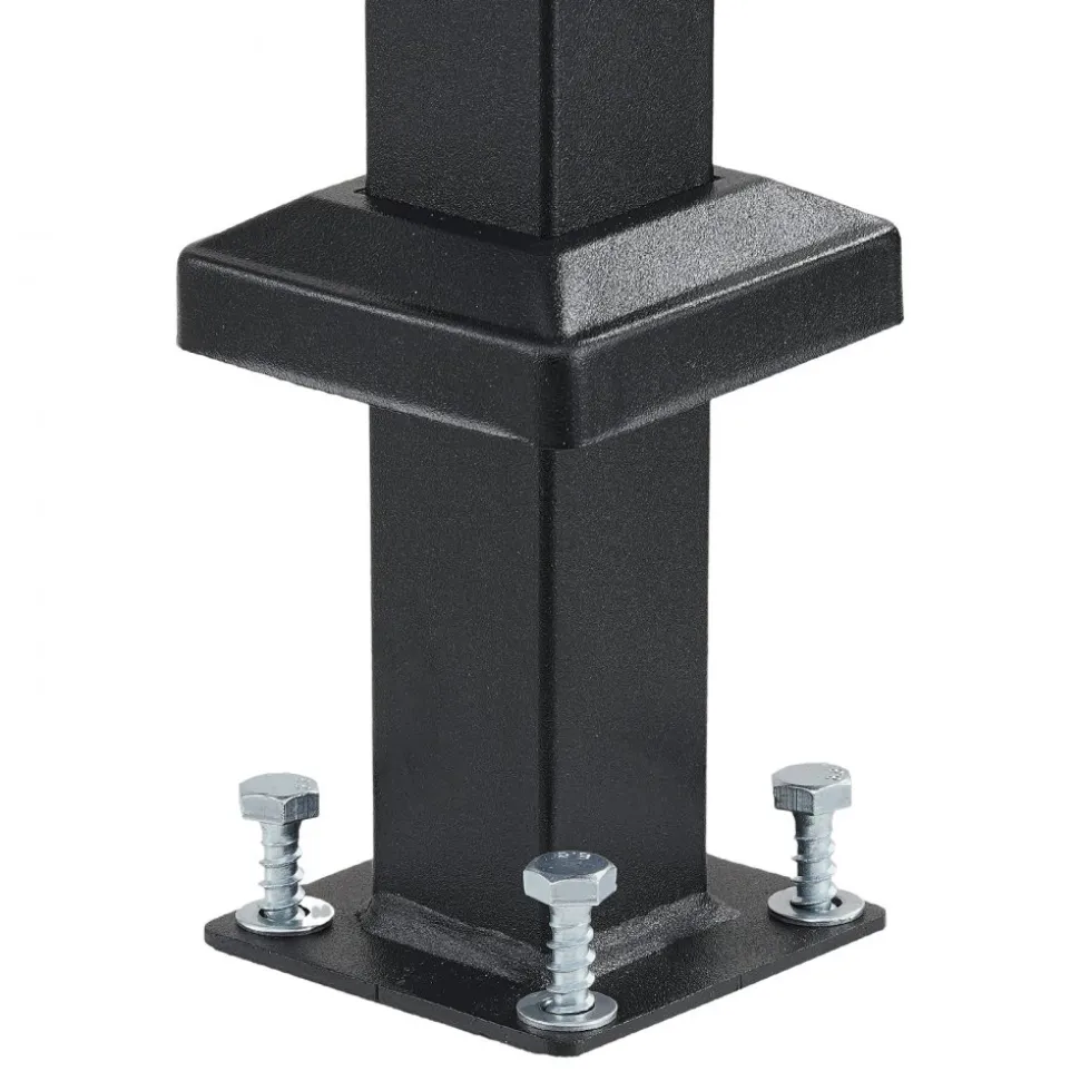 VEVOR Handrails for Outdoor Steps, 5 Step Stair Hand Rail Kit, Transitional Carbon Steel Railings with Installation Kit, Stair Rails for Seniors, Concrete Steps & Porch & Deck, Black Retro Arch