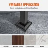 VEVOR Handrails for Outdoor Steps, Fit 3 or 4 Steps Outdoor Stair Railing, Arch#3 Wrought Iron Handrail, Flexible Porch Railing, Black Transitional Handrails for Concrete Steps or Wooden Stairs