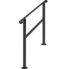 VEVOR Handrails for Outdoor Steps, 2-3 Step Stair Hand Rail & Indoor Railing Kit, Railings for Outside Steps with Installation Kit, Hand Rails for Seniors,Porch Railing & Deck Hand Rail, Black