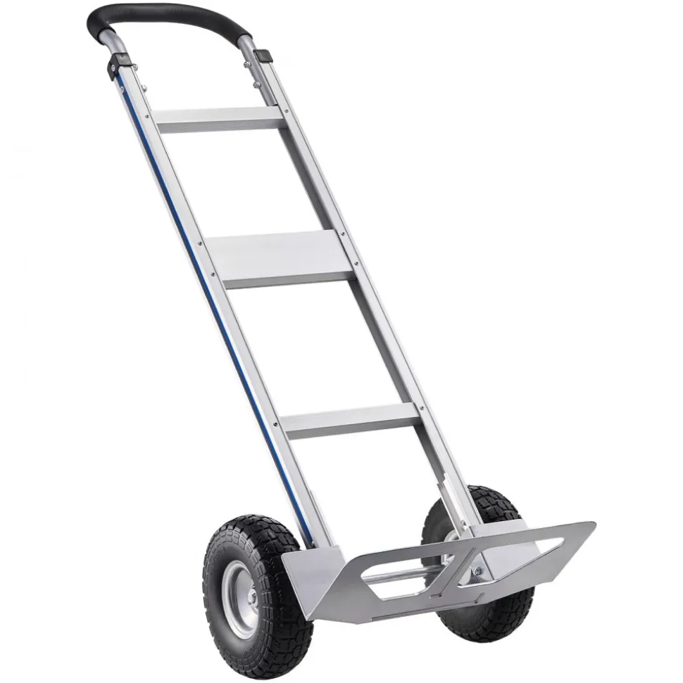 VEVOR Hand Truck, 500 lbs Load Capacity, Heavy-Duty Hand Truck Dolly with Non-Slip Wheels & Handle, Aluminum Alloy Portable Dolly with Tie-down Strap for Moving Home, Office, Warehouse