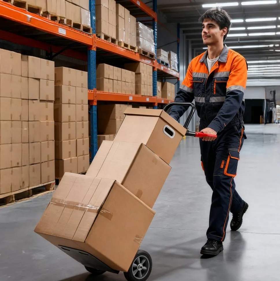 VEVOR Hand Truck, 600 lbs Load Capacity, Heavy-Duty Hand Truck Dolly with Wheels & Telescoping Handle, Portable Dolly with Tie-down Strap for Moving Home, Office, Warehouse, Supermarket