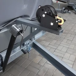 VEVOR Hand Winch, 1200 lbs Pulling Capacity, Boat Trailer Winch Heavy Duty Rope Crank with 23 ft Polyester Strap and Two-Way Ratchet, Manual Operated Hand Crank Winch for Trailer, Boat or ATV Towing