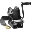VEVOR Hand Winch, 1600 lbs Pulling Capacity, Boat Trailer Winch Heavy Duty Rope Crank with 33 ft Polyester Strap and Two-Way Ratchet, Manual Operated Hand Crank Winch for Trailer, Boat or ATV Towing