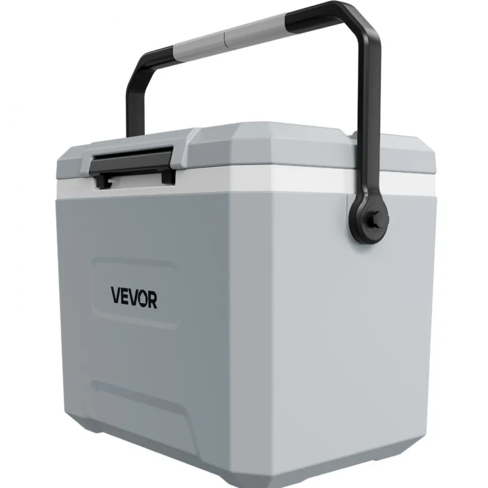 VEVOR Hard Cooler, 17QT Portable Cooler, Leak-Resistant Coolbox Keeps Contents Cool for 48 Hours, Insulated Chests with Ice Retention and Heavy-Duty Handle, Ultra-Light for Camping, Concerts, Sports
