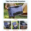 VEVOR Hard Cooler, 50QT Portable Cooler, Leak-Resistant Coolbox Keeps Contents Cool for 48 Hours, Insulated Chests with Ice Retention and Heavy-Duty Handle, Ultra-Light for Camping, Concerts, Sports