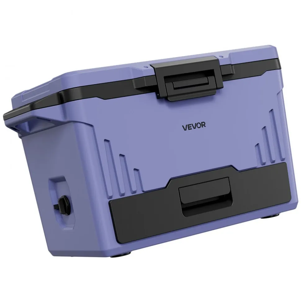 VEVOR Hard Cooler, 50QT Portable Cooler, Leak-Resistant Coolbox Keeps Contents Cool for 48 Hours, Insulated Chests with Ice Retention and Heavy-Duty Handle, Ultra-Light for Camping, Concerts, Sports