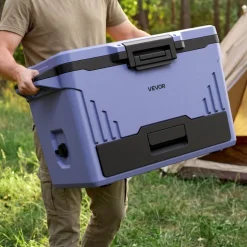VEVOR Hard Cooler, 50QT Portable Cooler, Leak-Resistant Coolbox Keeps Contents Cool for 48 Hours, Insulated Chests with Ice Retention and Heavy-Duty Handle, Ultra-Light for Camping, Concerts, Sports