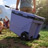 VEVOR Hard Cooler, 45QT Portable Rolling Cooler with Wheels, Leak-Resistant Coolbox Keeps Contents Cool for 48 Hours, Ice Retention Insulated Chests, Ultra-Light for Outdoor Picnics, Grill, Camping