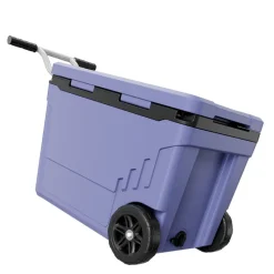 VEVOR Hard Cooler, 45QT Portable Rolling Cooler with Wheels, Leak-Resistant Coolbox Keeps Contents Cool for 48 Hours, Ice Retention Insulated Chests, Ultra-Light for Outdoor Picnics, Grill, Camping