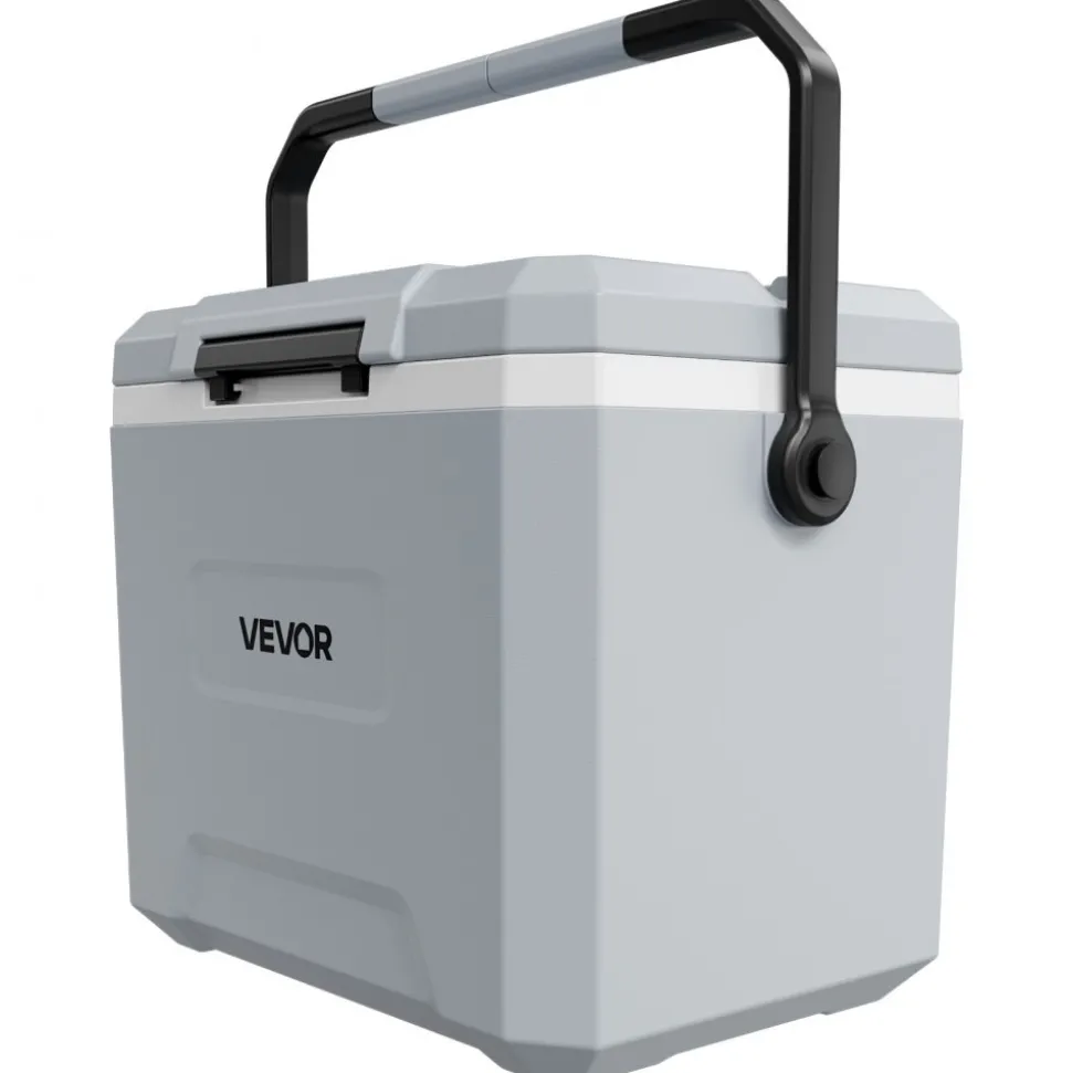 VEVOR Hard Cooler, 24QT Portable Cooler, Leak-Resistant Coolbox Keeps Contents Cool for 48 Hours, Insulated Chests with Ice Retention and Heavy-Duty Handle, Ultra-Light for Camping, Concerts, Sports