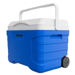 VEVOR Hard Cooler, 21QT Portable Rolling Cooler with Wheels, Leak-Resistant Coolbox Keeps Contents Cool for 48 Hours, Ice Retention Insulated Chests, Ultra-Light for Outdoor Picnics, Grill, Camping