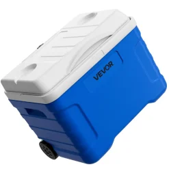 VEVOR Hard Cooler, 21QT Portable Rolling Cooler with Wheels, Leak-Resistant Coolbox Keeps Contents Cool for 48 Hours, Ice Retention Insulated Chests, Ultra-Light for Outdoor Picnics, Grill, Camping