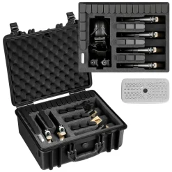 VEVOR Hard Pistol Case, Heavy Duty Hard Gun Case with XPE Foam Interior, Waterproof Pistol Storage Box with Customizable Lining & Handle for Gun, Lenses, Camera, Gear, TSA Compliant, 18.7x12.5x7.5 in