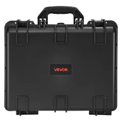 VEVOR Hard Pistol Case, Heavy Duty Hard Gun Case with XPE Foam Interior, Waterproof Pistol Storage Box with Customizable Lining & Handle for Gun, Lenses, Camera, Gear, TSA Compliant, 18.7x12.5x7.5 in