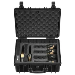VEVOR Hard Pistol Case, Heavy Duty Hard Gun Case with XPE Foam Interior, Waterproof Pistol Storage Box with Customizable Lining & Handle for Gun, Lenses, Camera, Gear, TSA Compliant, 18.7x12.5x7.5 in