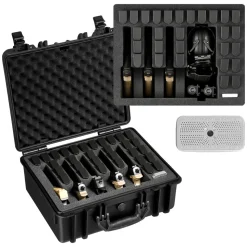 VEVOR Hard Pistol Case, Heavy Duty Hard Gun Case with XPE Foam Lining, Waterproof Pistol Storage Box with Customizable Interior & Handle for Gun, Lenses, Camera, Gear, TSA Compliant, 18.7x12.5x7.5 in