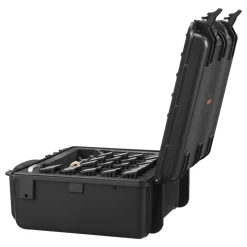 VEVOR Hard Pistol Case, Heavy Duty Hard Gun Case with XPE Foam Lining, Waterproof Pistol Storage Box with Customizable Interior & Handle for Gun, Lenses, Camera, Gear, TSA Compliant, 21.9x17.9x8.8 in