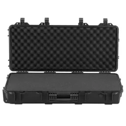 VEVOR Hard Rifle Case, Lockable Rifle Case with 4 Layers Pre-cut Foams, 36 in Gun Storage with Wheels, IP67 Waterproof & Dustproof Pistol Storage Cases for Rifles, Shotguns, Airsoft Guns, Black